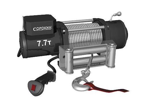Изображение товара Автолебедка СОРОКИН 4.907 7.7 тонн электропривод для автомобиля