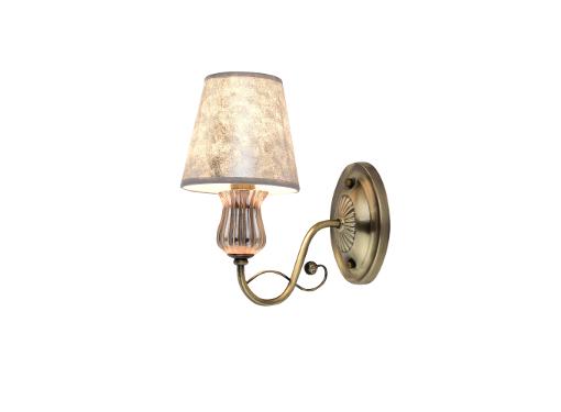 Изображение товара Настенный светильник J-LIGHT JULIA 1191/1W с патроном Е14 60 Вт бронза/серебристый