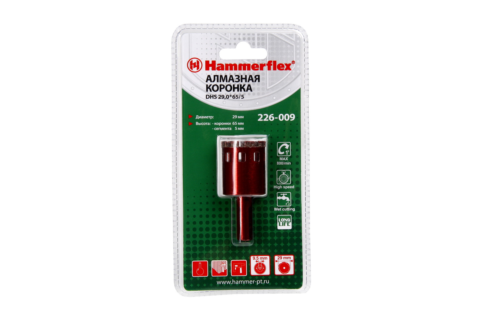 

Коронка алмазная Hammer Dhs 29.0*65/5