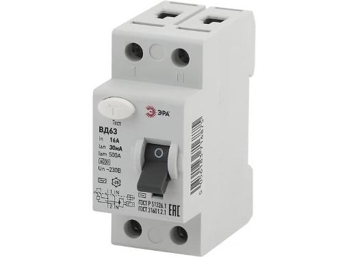 Изображение товара УЗО ЭРА NO-902-128 - защита от электрического тока, 50А, 30мА