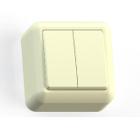 Выключатель двухклавишный КУНЦЕВО-ЭЛЕКТРО А510-380 Оптима слоновая кость