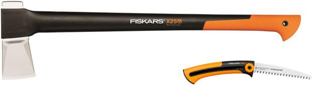 

Набор Fiskars Топор x25-xl +Ножовка 123870 xtract садовая