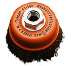 Кордщетка HARDEN чаша 75мм для УШМ гофрированная латунированная сталь (611502)