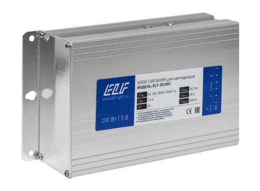 Изображение товара Блок питания ELF 5E200C 200Вт 5В IP 23 компактный стабилизатор