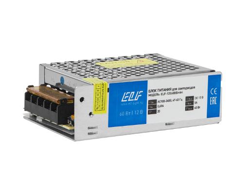 Изображение товара Блок питания ELF 12E60BEmini 60 Вт для светотехнических систем IP 20