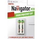 Изображение товара Аккумулятор NAVIGATOR 94 784 NHR-850-HR03-RTU-BP2 Тип: AAA (LR03) (Кол-во в уп. 2шт.)