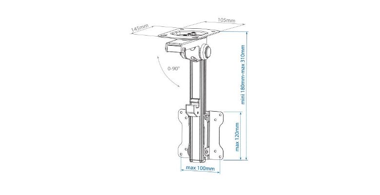 Кронштейн ARM MEDIA LCD-801 silver (10104)