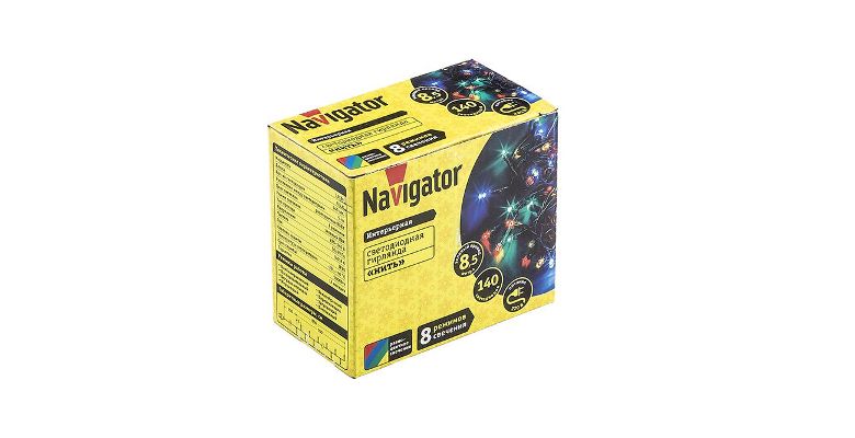 Гирлянда NAVIGATOR 21256 NGF-S01-140RGBY-5-8.5m-230-C8-G-IP20
