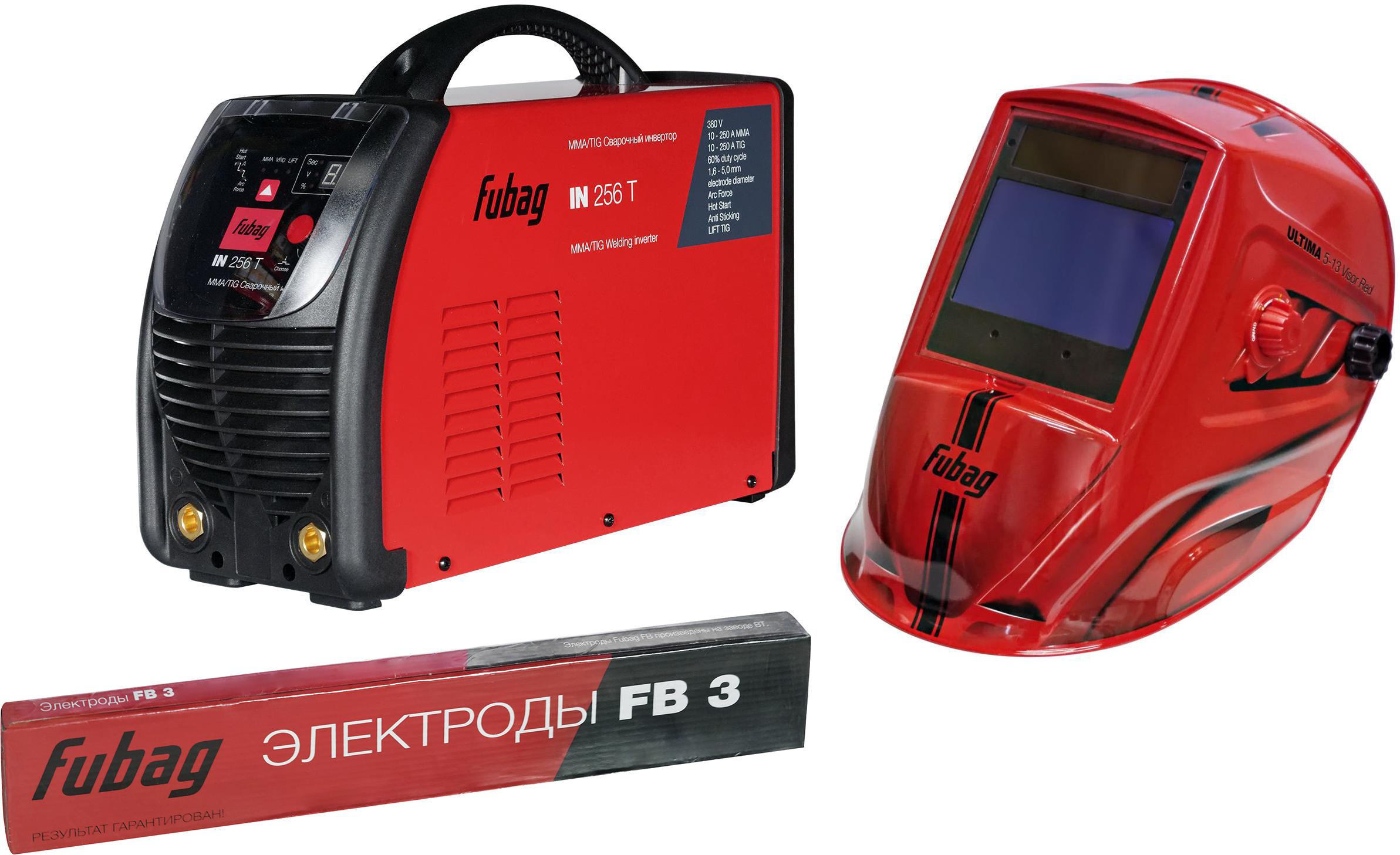 

Набор Fubag Инвертор in 256 t +Маска ultima 5-13 visor red +Электроды