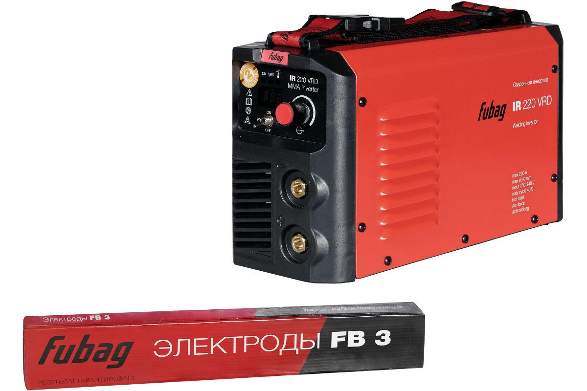 Набор Fubag Сварочный аппарат IR 220 V.R.D. +Электроды - цена, фото -  купить в Москве, СПб и РФ