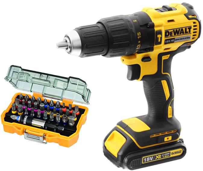 

Бесщеточный шуруповерт Dewalt Дрель-шуруповерт dcd778s2t-qw +Набор бит dt7969qz