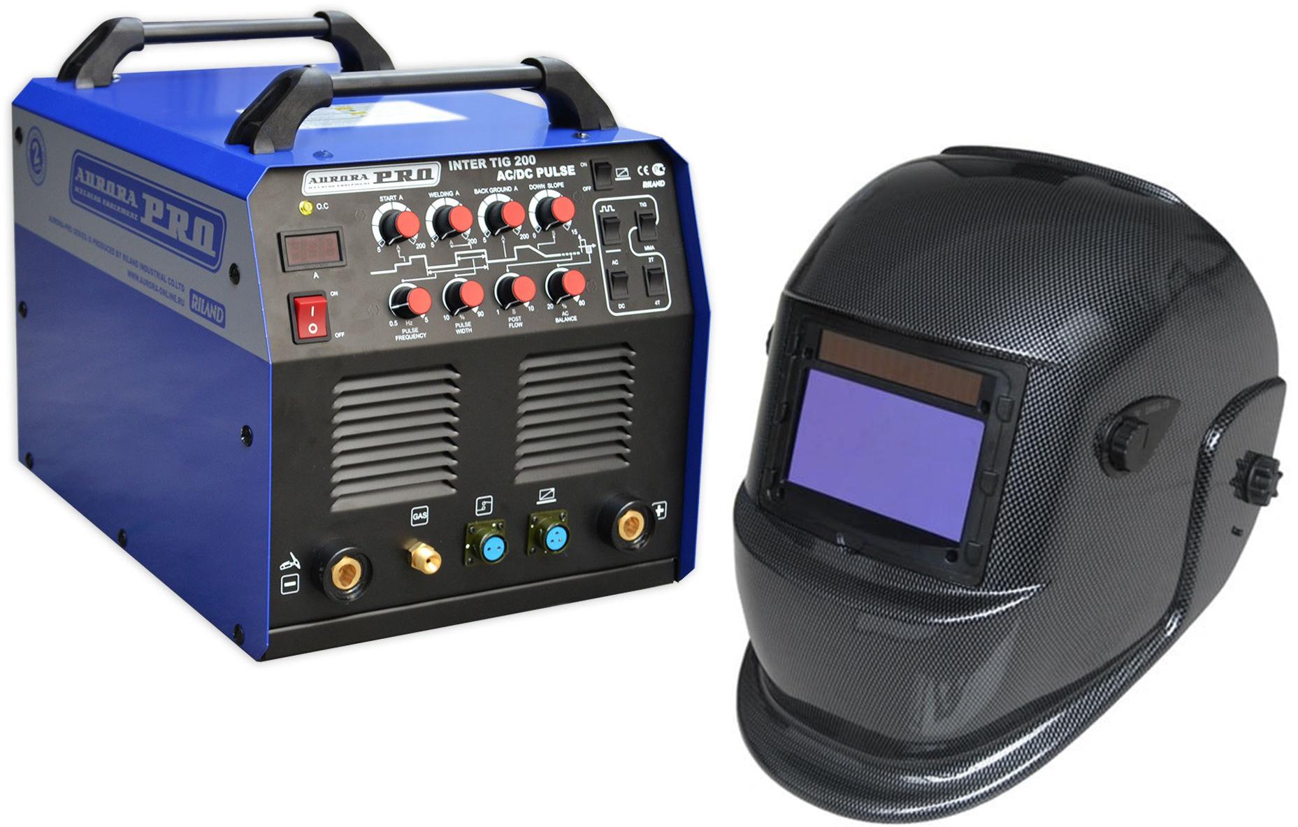 

Набор Aurora pro Сварочный аппарат inter tig 200 ac/dc pulse mosfet +Маска s777c (9-13din) carbon, Сварочный аппарат inter tig 200 ac/dc pulse mosfet +Маска s777c (9-13din) carbon
