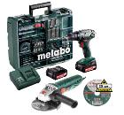 Набор METABO Дрель-шуруповерт BS 14.4 (602206880) +УШМ (болгарка) USM900E +Круг отрезной 125х1.6х22 упак. 25 шт.
