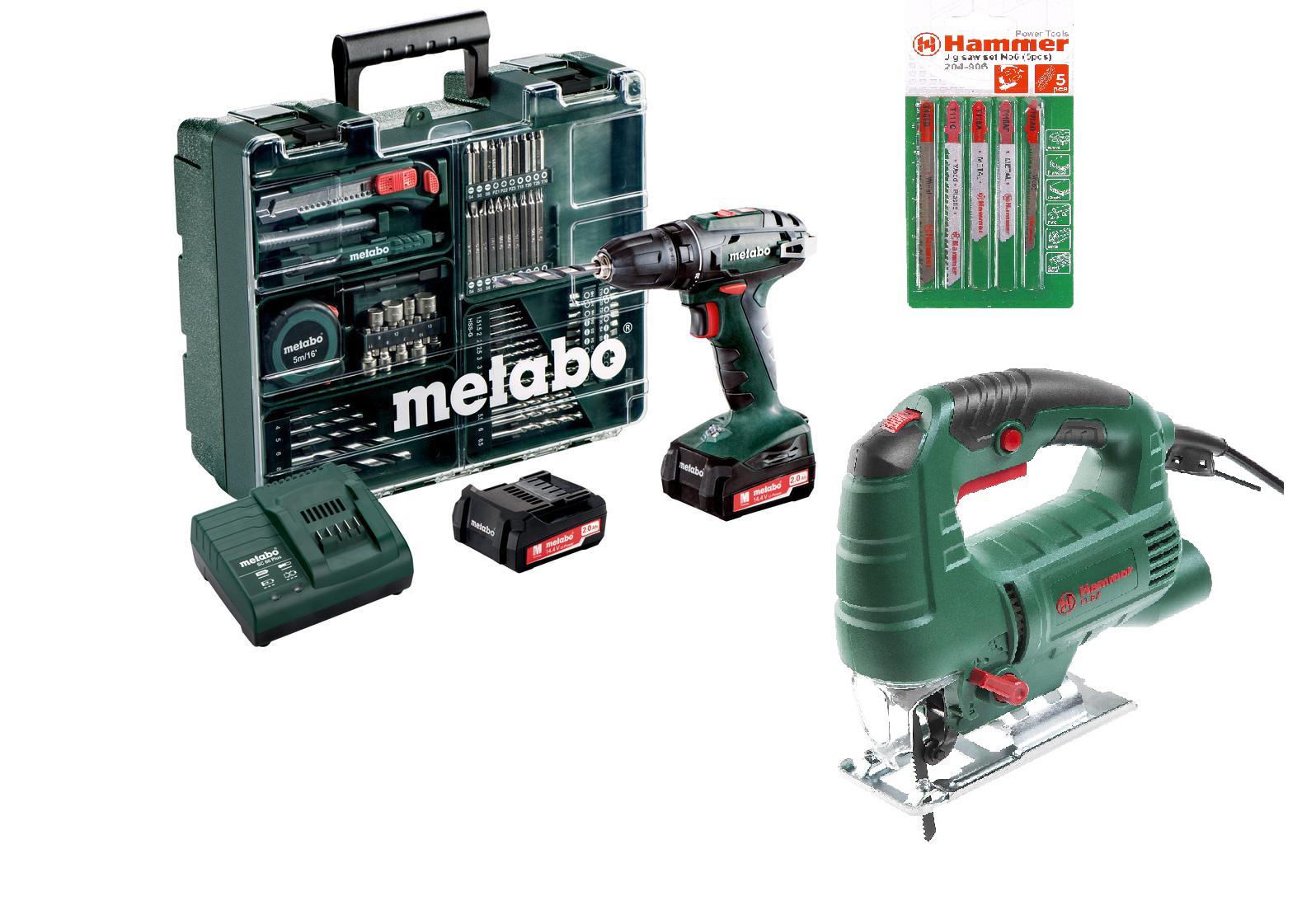 

Набор Metabo Дрель-шуруповерт bs 14.4 (602206880) +Лобзик lzk650l +Пилки для лобзика jg wd-pl-mt set no6 (5pcs)