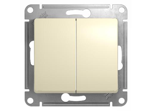 Изображение товара Переключатель SCHNEIDER ELECTRIC GSL000265 Glossa 2-кл. IP20 бежевый для скрытой установки