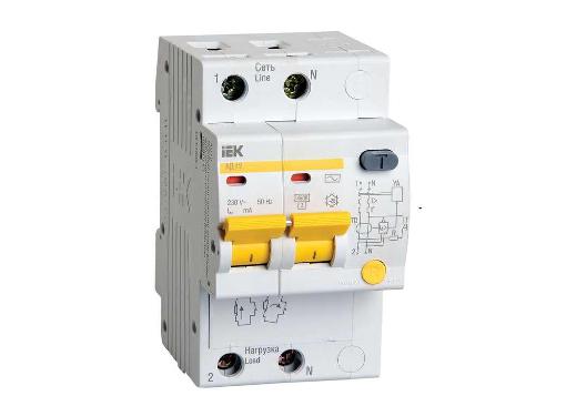 Изображение товара Диф автомат IEK MAD10-2-006-C-010 2 полюса 6А IP20 защитное устройство