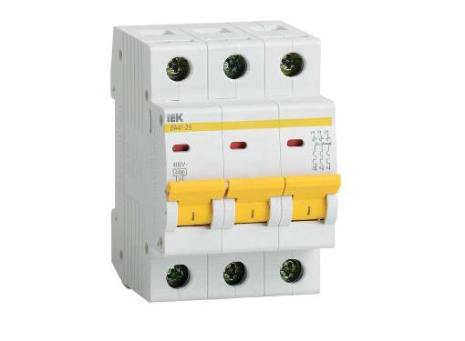 Изображение товара Автомат IEK ВА47-29 3Р 3А 4,5кА D (MVA20-3-003-D)