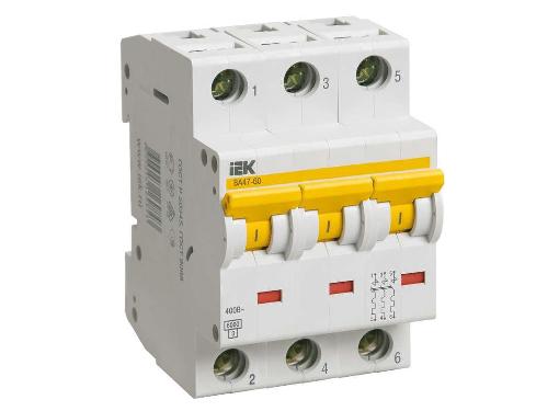 Изображение товара Автомат IEK MVA41-3-040-C модульный 3п 40А с защитой IP 20