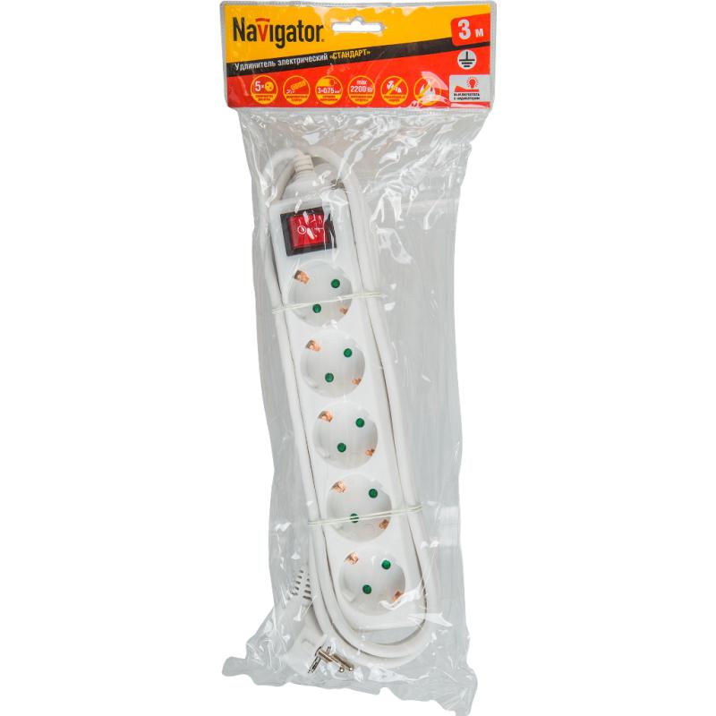 

Удлинитель Navigator ПВС 3*0,75 5гнезд 5м белый npe-s-05-500-esc-3x0.75, ПВС 3*0,75 5гнезд 5м белый npe-s-05-500-esc-3x0.75