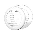 Изображение товара Решётка переточная круглая ERA 05ДП 1/4 белая 50x50 мм