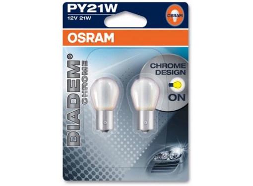 Изображение товара Автолампа OSRAM 7507DC-02B PY21W BAU15s 12V оранжевый свет