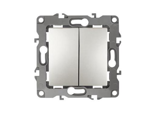 Изображение товара Выключатель двойной ЭРА 12-1104-15 IP 20 перламутр 2 клавиши