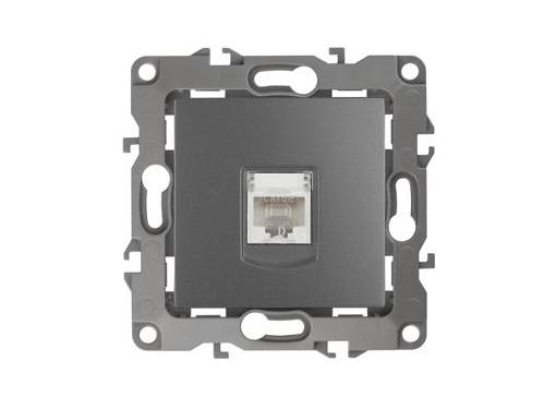 Изображение товара Розетка информационная ЭРА 12-3107-12 RJ45 IP20 скрытая установка графит