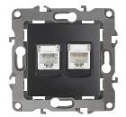 Изображение товара Розетка комбинированная ЭРА 12-3109-05 RJ45+RJ11 антрацит