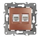 Изображение товара Розетка комбинированная ЭРА 12-3109-14 RJ45+RJ11 IP20 медь скрытая монтаж