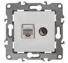 Изображение товара Розетка комбинированная ЭРА 12-3110-01 RJ45 TV IP20 белая для скрытого монтажа