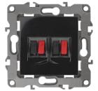 Изображение товара Розетка аудио ЭРА 12-3112-06 двойная черная IP20