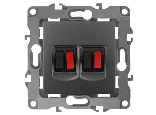 Изображение товара Розетка аудио ЭРА 12-3112-12 двойная IP20 графит