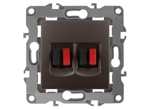 Изображение товара Двойная аудио розетка ЭРА 12-3112-13 бронза IP20 для скрытого монтажа