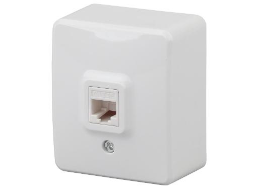 Изображение товара Розетка информационная ЭРА 11-3203-01 RJ45 IP20 белая для сети