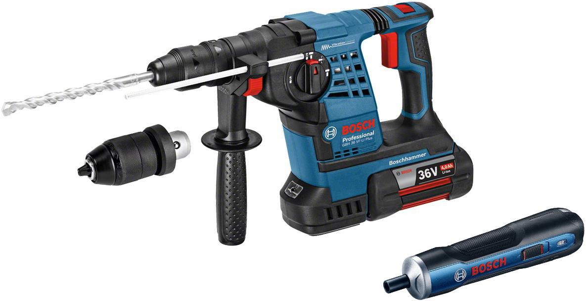 

Набор Bosch Перфоратор gbh 36 vf-li plus (0.611.907.002) +Отвертка аккумуляторная go solo (0.601.9h2.020)