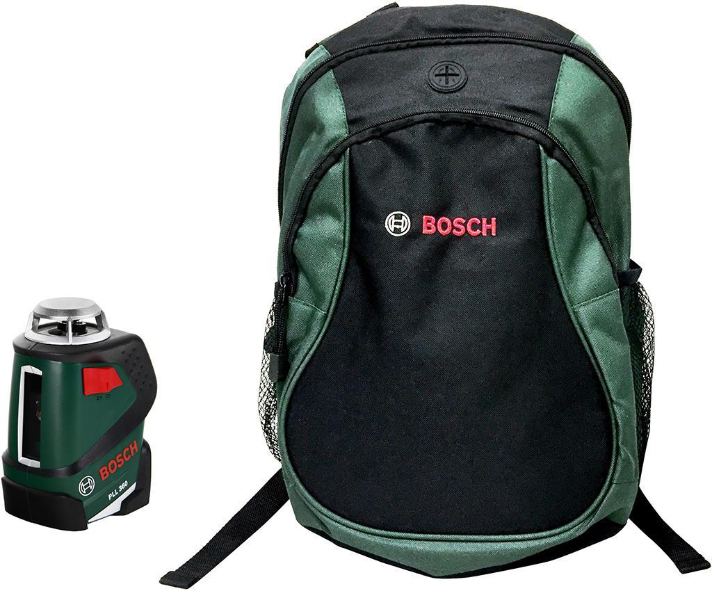 фото Набор bosch уровень pll 360 (0603663020) +рюкзак green (1619g45200)