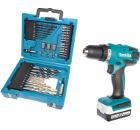 Набор MAKITA Дрель аккумуляторная DF347DWE +Набор бит и сверл 34 предмета, в кейсе