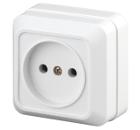 Изображение товара Розетка силовая INTRO 2-201-01 IP 20 для открытой установки белая