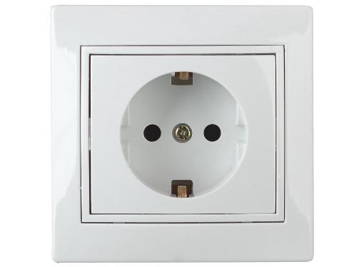 Изображение товара Розетка силовая SCHUKO IP20 белая для скрытого монтажа 16А 250В