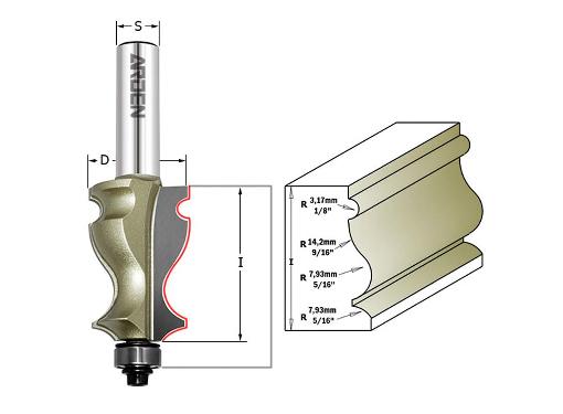 Изображение товара Фреза ARDEN 351231 мультипрофильная кромочная для деревообработки