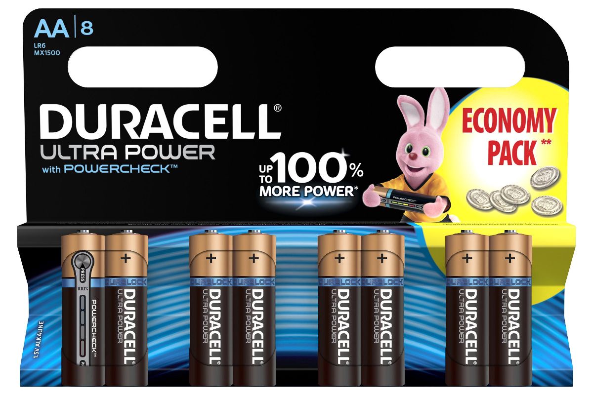 Батарейка Duracell LR6-8BL Тип: AA (LR6) (Кол-во в уп. 8шт.) - цена, фото -  купить в Москве, СПб и РФ