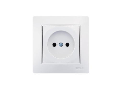 Изображение товара Рамка LUXAR Novo 02.020.01 для розеток без заземления, белая, 250В 16А