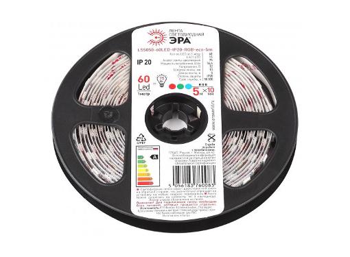 Изображение товара Светодиодная RGB Лента ЭРА LS5050-60LED-IP20-RGB-eco 5 м