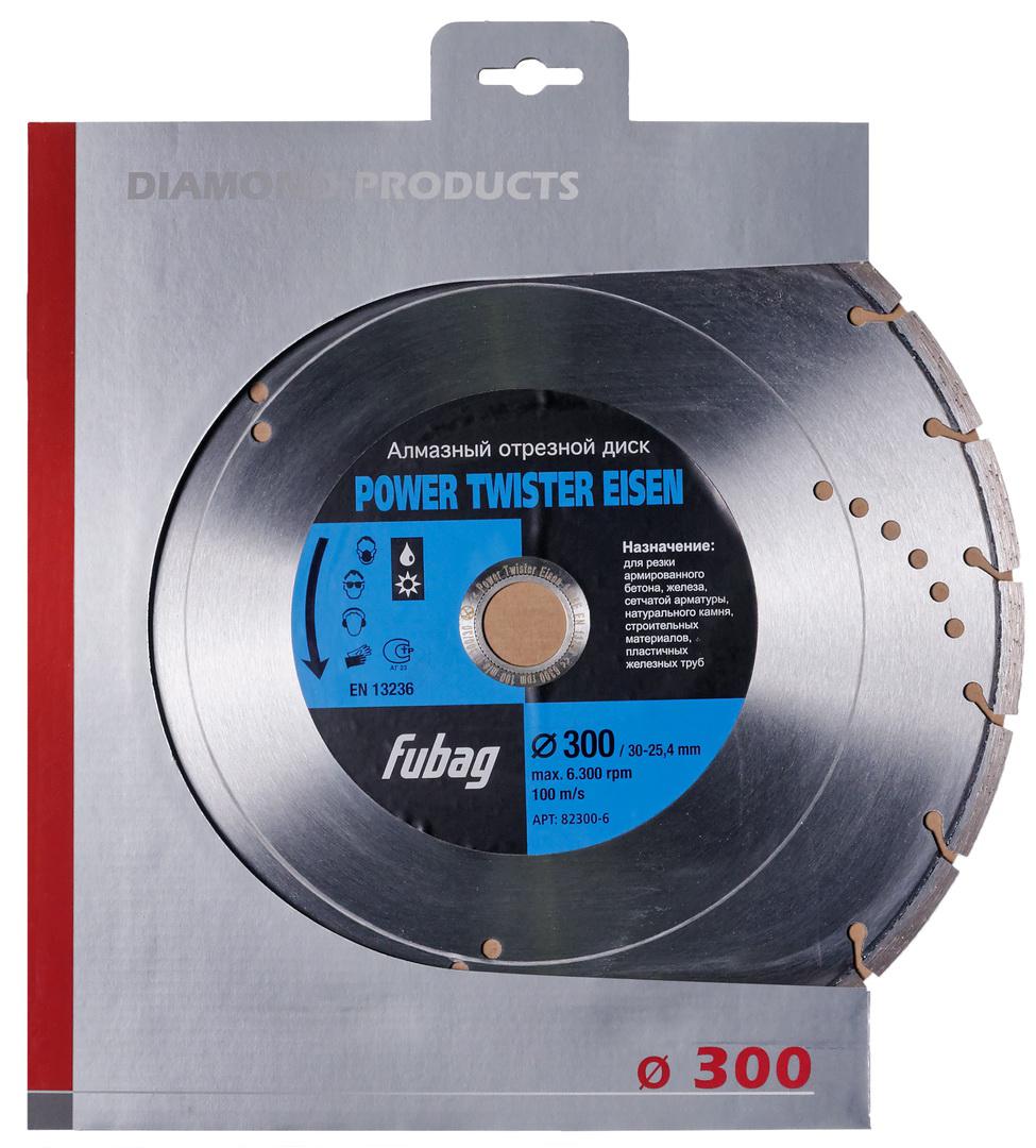 

Круг алмазный Fubag (82300-6 power twister eisen) Ф300х30мм по бетону, (82300-6 power twister eisen) Ф300х30мм по бетону