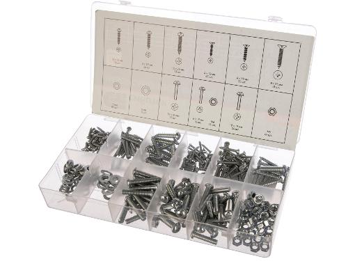 Изображение товара Набор саморезов, винтов, гаек и шайб СИБРТЕХ 47609 347 предметов