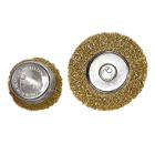 Набор кордщеток MATRIX 2шт. для дрели гофрированная латунированная сталь (74480)