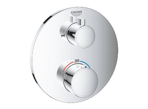 Изображение товара Термостат GROHE Grohtherm 24077000 для ванны и душа с безопасностью и хромированным покрытием
