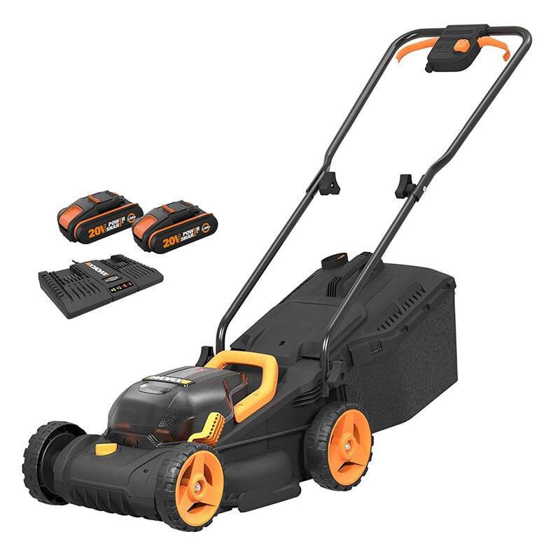 фото Аккумуляторная газонокосилка worx wg779e