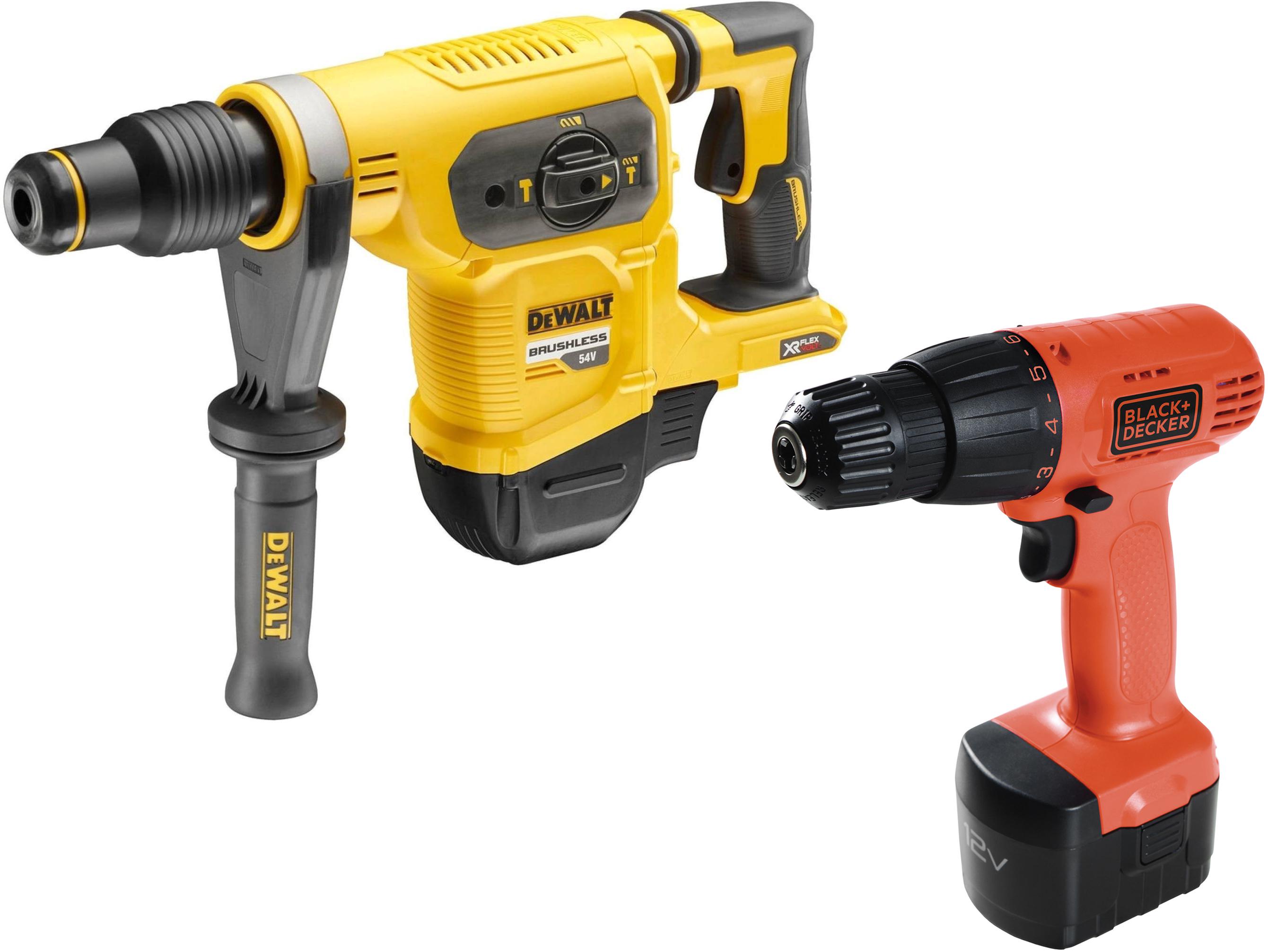 

Набор Dewalt Перфоратор dch481n-xj 54 В xr flexvolt +Дрель аккумуляторная cd121k-ru