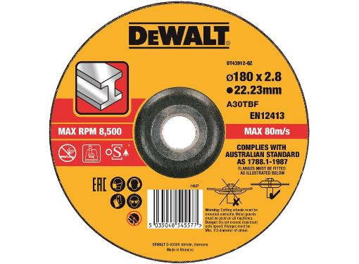 Изображение товара Круг отрезной DEWALT 180 х 22.2 х 3 мм DT43912-QZ